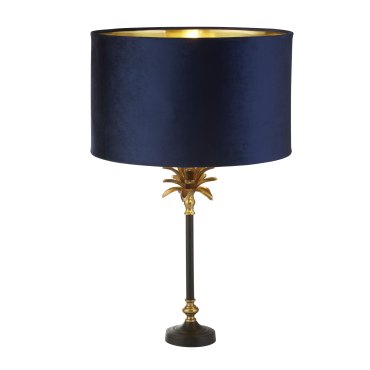 Searchlight Palm - Tischleuchte - Ø 40 x 65 cm - Messing antik, schwarz, gold und navy