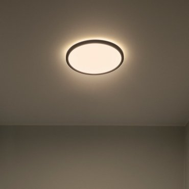 Nordlux Oja - Deckenleuchte - Ø 29,4 x 2,3 cm - 3 Stufen Dimmer (2700K) - 18W LED inkl. - schwarz