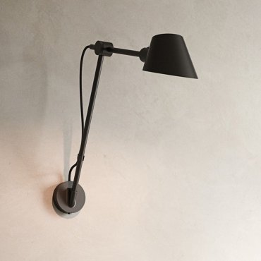 Design for the People Stay - Wandleuchte mit Schalter - 72,3 x 54,5 cm - schwarz