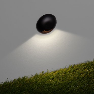 Nova Luce Eris - Wandeinbauleuchte - Ø 6 x 5,4 cm - 1W LED inkl. - IP67 - Sand schwarz