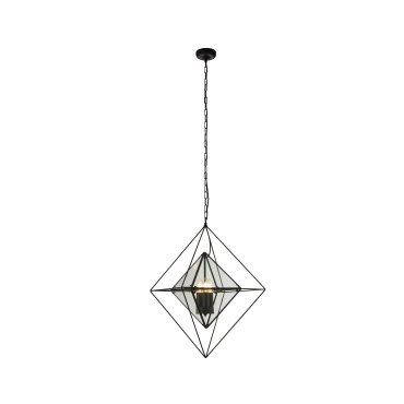 Searchlight Diamond - Kronleuchter - 57 x 57 x 150 cm - mattschwarz