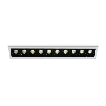 ONE Light Shop Square Boxes - Einbaustrahler - 281 x 45 mm, 272 x 36 mm Einbaumaß - 10 x 2W dimmbare LED inkl. - weiß