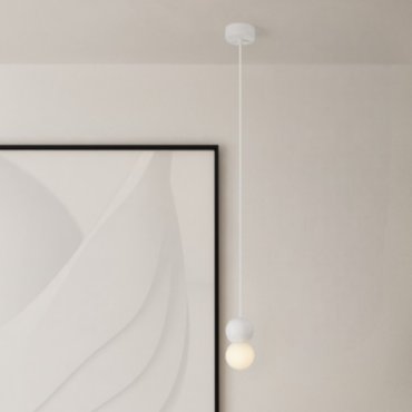 Nova Luce Zero - Hängelampe - Ø 8 x 115 cm - sand weiß