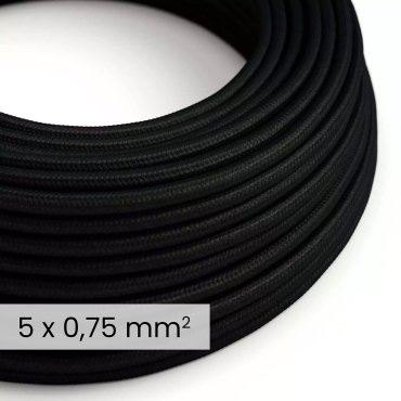 Creative Cables - DALI-Textilkabel 5x0,75mm² - pro 100 cm - schwarz