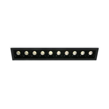 ONE Light Shop Square Boxes - Einbaustrahler - 281 x 45 mm, 272 x 36 mm Einbaumaß - 10 x 2W dimmbare LED inkl. - schwarz