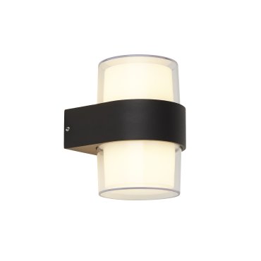 Searchlight Dundee - Außenwandleuchte - 9,5 x 13,3 cm - 6W LED inkl. - IP44 - schwarz und weiß