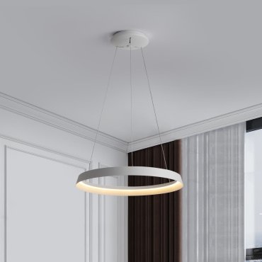 Nova Luce Ormi - Hängelampe - Ø 60 x 150 cm - 52W dimmbar LED inkl. - Sand Weiß