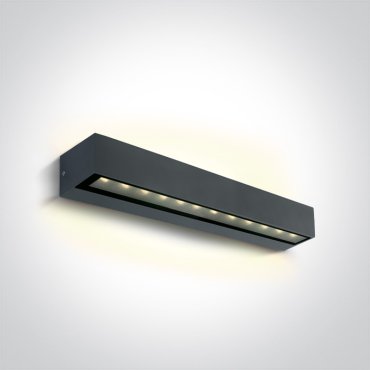 ONE Light Linear Outdoor Series Double Sided - Wandleuchte - 38 x 7,6 x 6,6 cm - 2 x 10W LED inkl. - IP65 - anthrazit