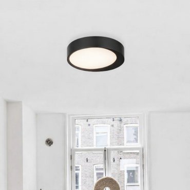 Nova Luce Oby - deckenleuchte - Ø 60 x 12 cm - 60W dimmbare LED inkl. - sand schwarz