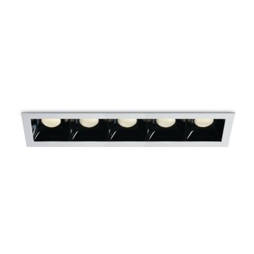 ONE Light Shop Square Boxen - Einbaustrahler - 250 x 62 mm, 240 x 57 mm Einbaumaß - 5 x 6,5W dimmbare LED inkl. - weiß