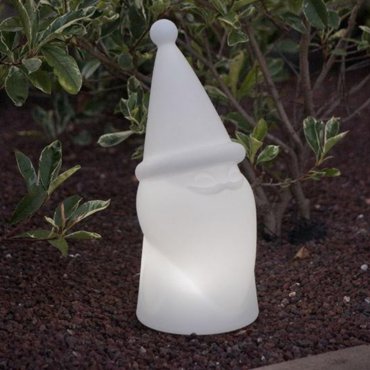 New Garden Amelio - RGB solarbetriebene Tischleuchte mit Fernbedienung - 41 x 19 x 18 cm - IP65 - weiß