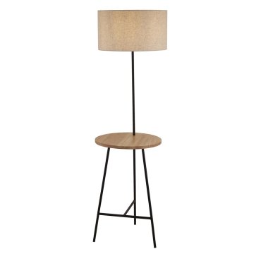 Searchlight Washington – Stehleuchte – Ø 45 x 155 cm – hellbraun und schwarz