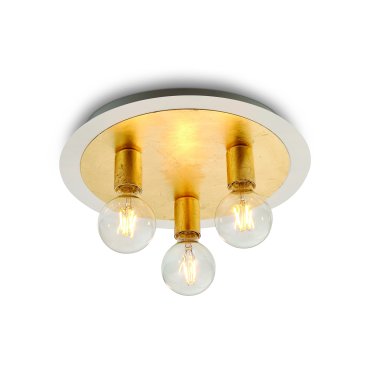 ONE Light Retro - Aufbaustrahler 3L - Ø 36 x 9,4 cm - Messing