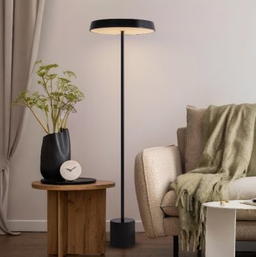 Nova Luce Vetro - Stehleuchte - Ø 40 x 136 cm - 33W  LED inkl. - matt schwarz