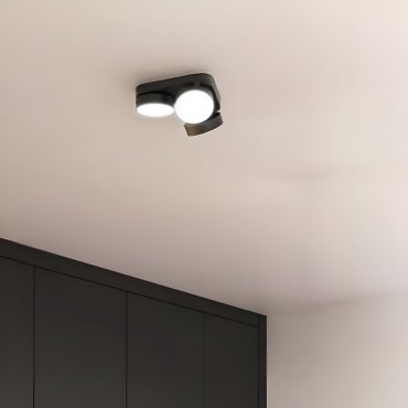 Lutec Stanos - Aufbaustrahler 2L - smart lighting - Lutec Connect - 22 x 10 x 5,5 cm - 13,6W LED inkl. - Dimmfunktion über App - 2700K-6500K - schwarz