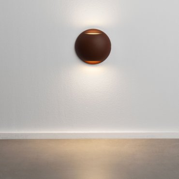 Nova Luce Passo - Außenwandleuchte - Ø 12 x 4 cm - 4W LED inkl. - IP65 - corten