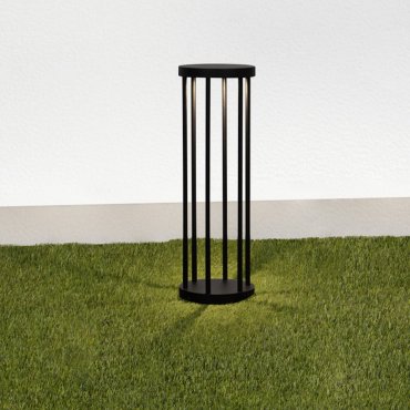 Nova Luce Nereus - Gartenpfosten - Ø 16 x 50 cm - 8W LED inkl. - IP65 - dunkel anthrazit