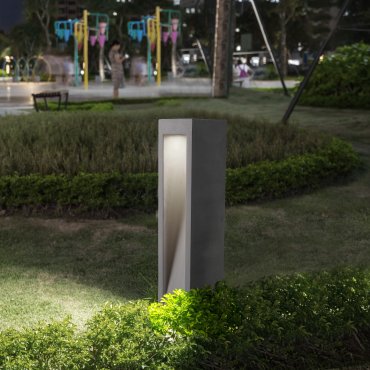 Nova Luce Barco - Gartenpfosten - 12 x 60 x 12 cm - 6W LED inkl. - IP65 - grau