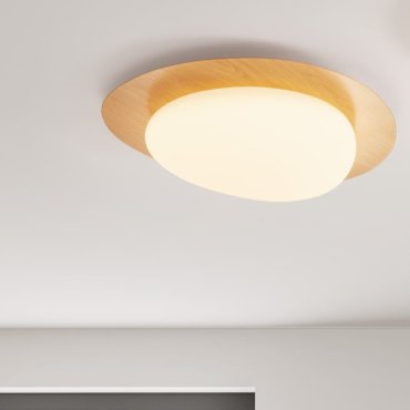 Nova Luce Nimbus - Deckenleuchte - Ø 57 x 13,5 cm - 29W dimmbar LED inkl. - Holz