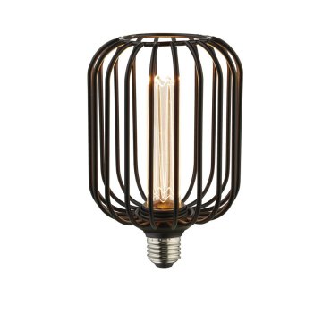 Searchlight Wire Mesh LED-Lampe - Ø 12 x 18,5 cm - E27 - 4,5W dimmbar - 2700K - schwarz