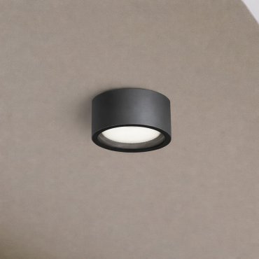 Nova Luce Focus - Außen-Deckenleuchte - Ø 10 x 6,5 cm - IP54 - dunkelgrau