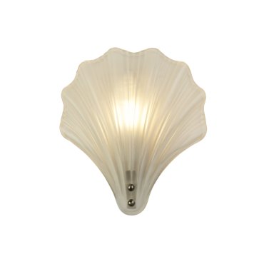 Searchlight Shell - Wandleuchte - 20 x 22 cm - IP44 - satiniert silber