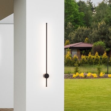 Nova Luce Ridge - Außenwandleuchte - 1,6 x 97 cm - 19W LED inkl. - IP65 - Sand schwarz
