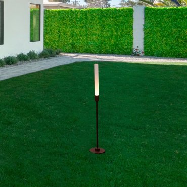 Nova Luce Slot - Gartenpfosten - Ø 2,5 x 60 cm - 4W LED inkl. - IP65 - corten