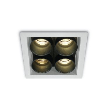 ONE Light Dark Light Tubes - Einbaustrahler - 77 x 77 mm, 68 x 68 mm Einbaumaß - inkl. 10W LED - weiß