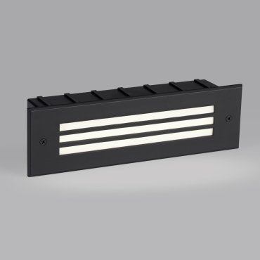 Nova Luce Off - Wandeinbauleuchte - 25,6 x 7,6 x 5,3 cm - 6W LED inkl. - IP65 - Sand schwarz