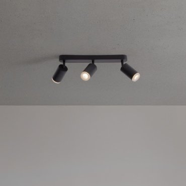 Nova Luce Mao - Aufbaustrahler 3L - 5,5 x 16,5 x 38 cm - IP44 - sand schwarz