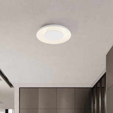 Nova Luce Epos - Deckenleuchte - Ø 40 x 6 cm - 24W dimmbar LED inkl. - Sand Weiß