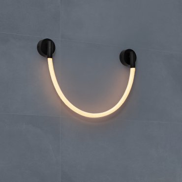 Nova Luce Ilane - wandleuchte - 95 x 40 x 7,5 cm - 7W LED inkl. - Sand schwarz und Weiß