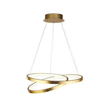 Searchlight Float - Pendelleuchte - Ø 47 x 130 cm - 29W dimmbare LED inkl - gold und weiß