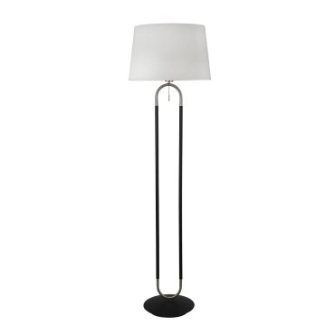 Searchlight Jazz - Stehleuchte - Ø 45 x 161 cm - mattschwarz, weiß und satin-silber