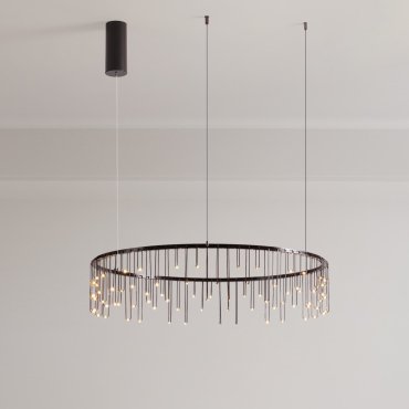 Nova Luce Stellar - Hängelampe - Ø 80 x 150 cm - 31W dimmbar LED inkl. - Schwarz Chrom
