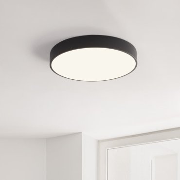 Nova Luce Hadon - Deckenleuchte - Ø 50 x 7 cm - Sand schwarz
