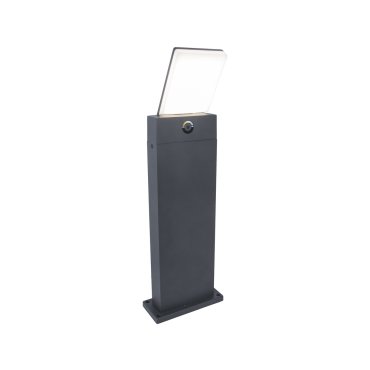 Lutec Pano - Gartenleuchte - 20 x 15,6 x 63,5 cm - 17,5W LED inkl. - IP54 - dunkelgrau