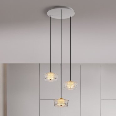 Nova Luce Keros - Hängelampe - Ø 50 x 200 cm - 18W LED inkl. - Platin Gold