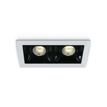ONE Light Shop Square Boxes - Einbaustrahler - 75 x 45 mm, 66 x 36 mm Einbaumaß - 2 x 2W dimmbare LED inkl. - weiß