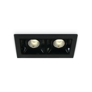 ONE Light Shop Square Boxes - Einbaustrahler - 75 x 45 mm, 66 x 36 mm Einbaumaß - 2 x 2W dimmbare LED inkl. - schwarz