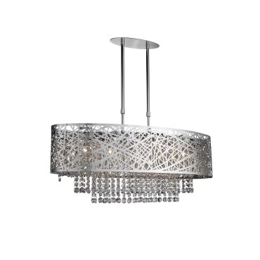 Searchlight Mica - Hängeleuchte - 81 x 30 x 71 cm - Chrom