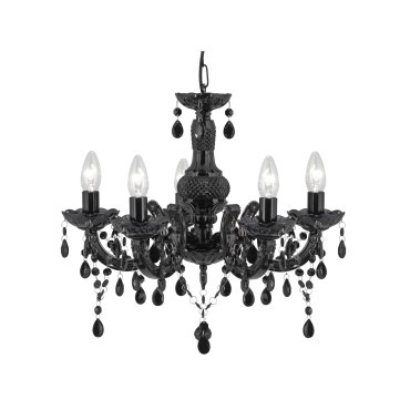 Searchlight Marie Therese - Kronleuchter - Ø 48 x 93 cm - schwarz