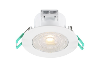 Sylvania Start Eco Spot - Einbaustrahler - Ø 87 mm, 74 mm Einbaumaß - 5,5 W dimmbare LED inkl. - IP44 - weiß