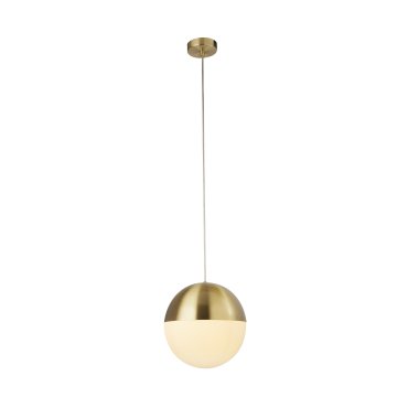 Searchlight Endor - Pendelleuchte - Ø 25 x 150 cm - Messing satiniert und opalweiß