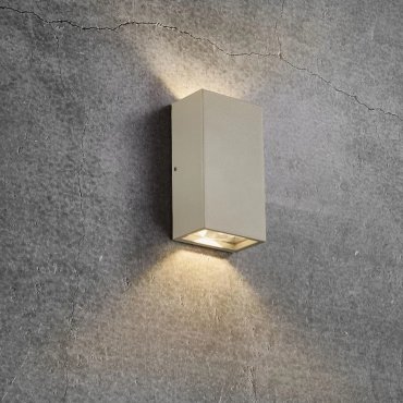 Nordlux Rold Corner - Außenwandleuchte - 9 x 16 x 5,5 cm - 2 x 5W LED inkl. - IP54 - taupe