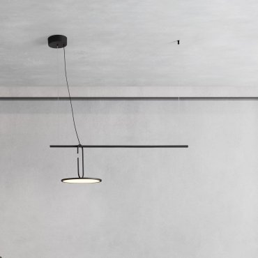 Nova Luce Gea - Hängelampe - 100 x 180 x 30 cm - 22W LED inkl. - sand schwarz