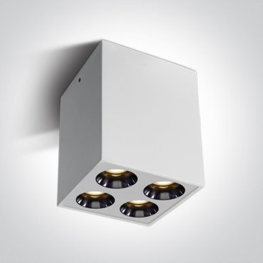 ONE Light Dark Light Deckenleuchten - Aufbaustrahler 4L - 6,6 x 6,6 x 8,3 cm - 10W LED inkl. - weiß