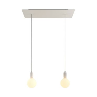 Creative Cables - Hängeleuchte 2L - 67,5 x 120 cm - weiß