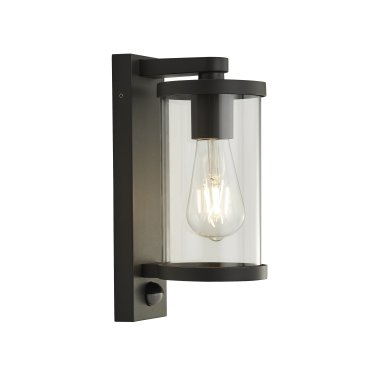 Searchlight Bakerloo - Außenwandleuchte mit Bewegungsmelder - 12 x 29 cm - IP44 - schwarz